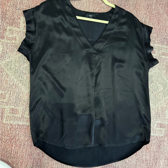 Rails Black Nala Satin oversized v neck dress top size small - Picture 8 of 16